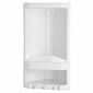 GEDY 8079 Junior zweistöckiges Eckregal, 18,9 x38,5 x 13,9 cm, Thermoplast, weiß