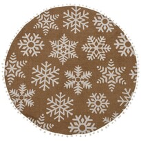 Dywan okrągły Płatek śniegu brązowy, 90 x 90 cm
