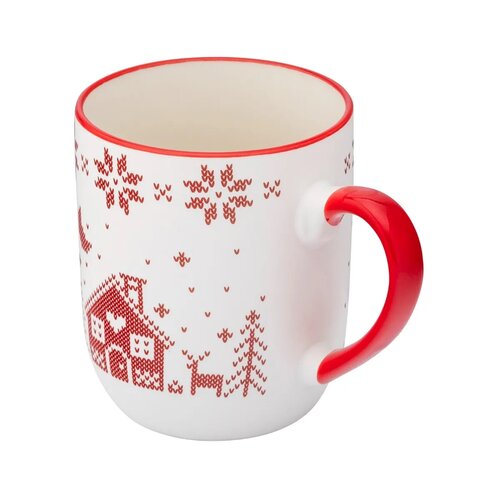 Altom Porcelanasti skodelica Grenlandia 450 ml,rdeča