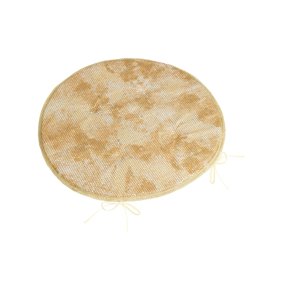 Bellatex Scaun Adéla rotund neted piele de șarpemaro , 40 x 40 cm