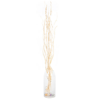 Svietiace LED vŕbové vetvičky 10 ks, biela, 75 cm