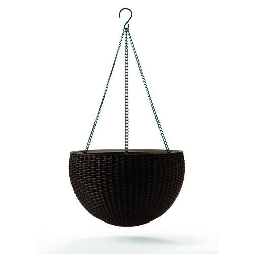 Keter viseči cvetlični lonec Sphere antracit,premer 35 cm