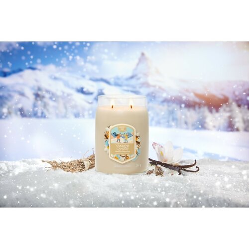 Yankee Candle Duża świeca zapachowa Signature Vanilla Flurries, 567 g