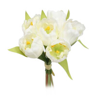 Штучний букет квітів Тюльпан, білий