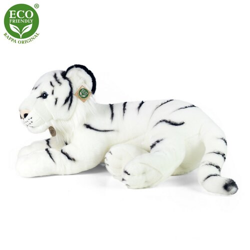 Rappa Pluszowy tygrys biały, 60 cm ECO-FRIENDLY