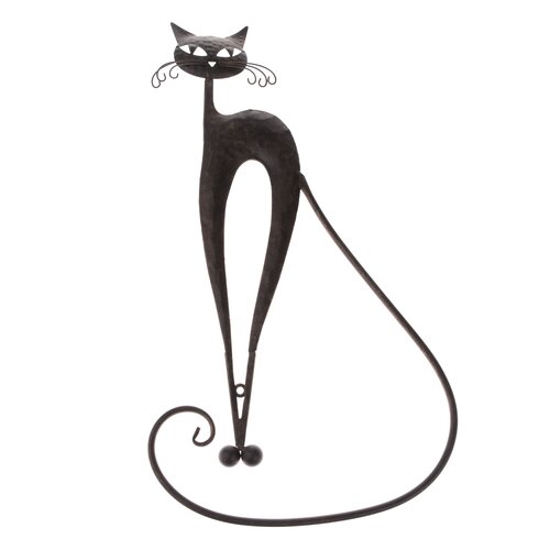 Wanddekoration aus Metall – Katze, 23 x 46,5 cm