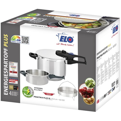 Elo 99285 5-teiliges Set Schnellkochtöpfe Praktika XL 6+3 l