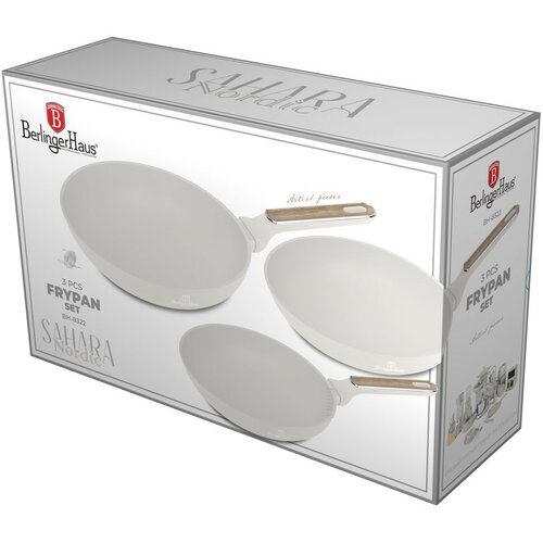 BerlingerHaus Set de tigaie cu suprafață din titan Sahara Nordic, 3 buc.