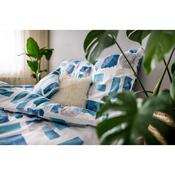 Lenjerie de pat din bumbac Abstract blue, 140 x 200 cm, 70 x 90 cm, 40 x 40 cm