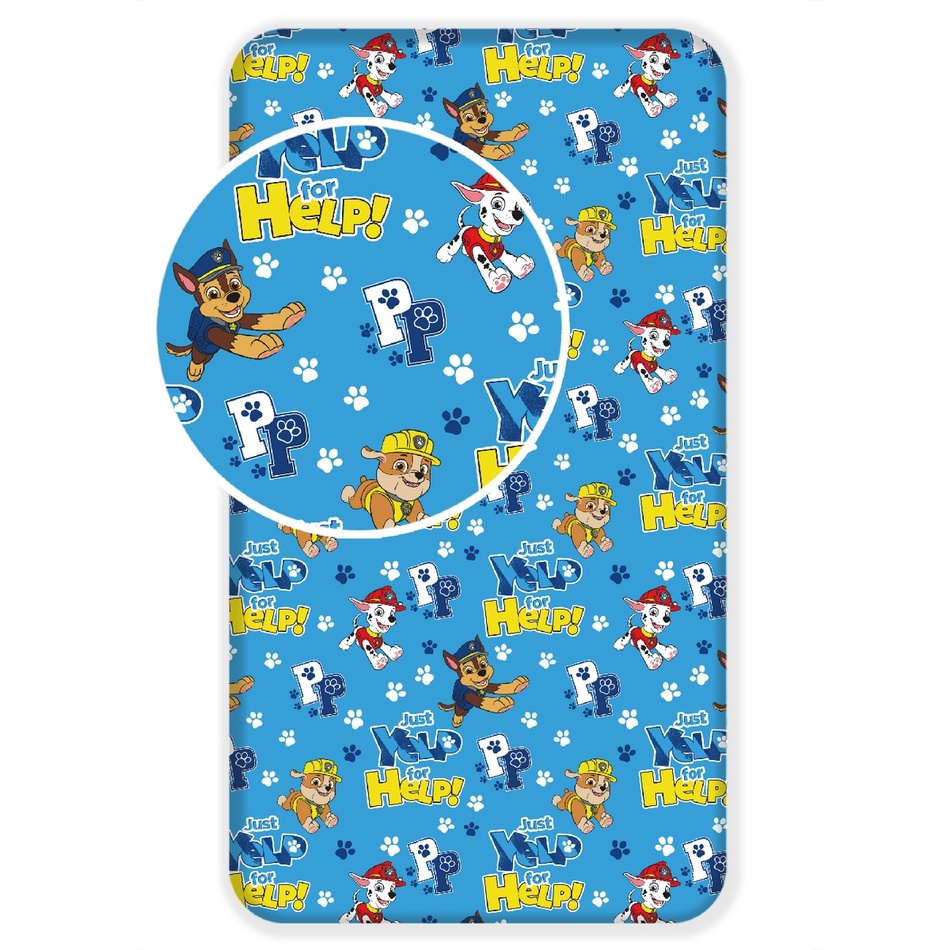 Obrázok Bellatex Detské bavlnené prestieradlo Paw Patrol 137, 90 x 200 cm