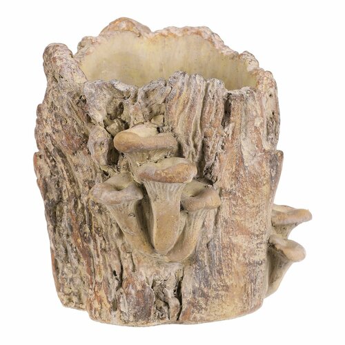 Obudowa betonowa - pień z grzybami, 20 x 18 x 18cm