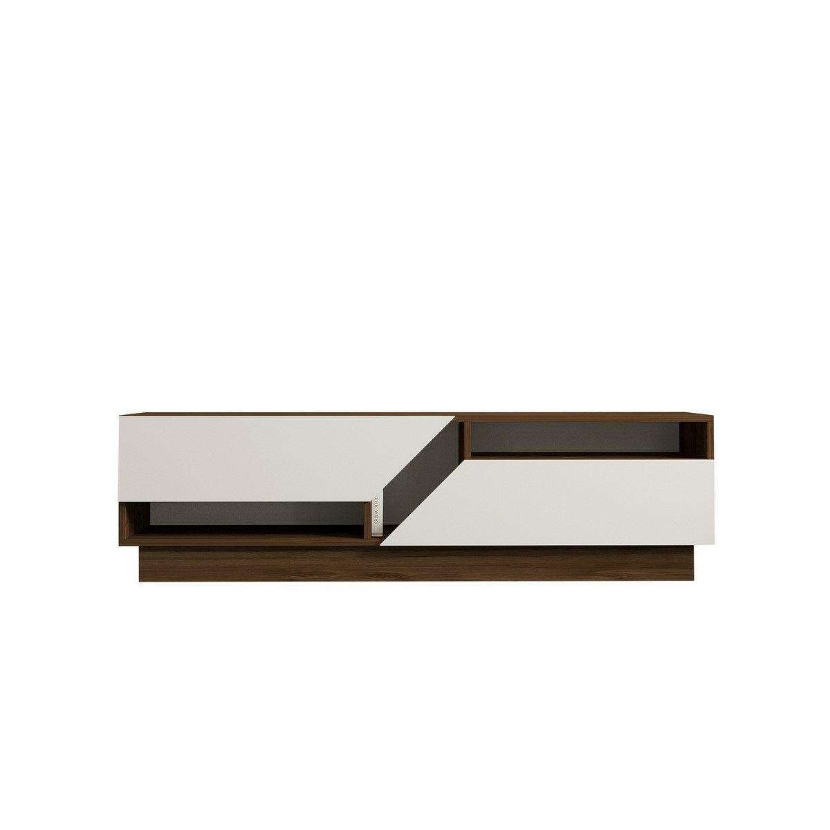 Televízny stolík Koza Walnut and White