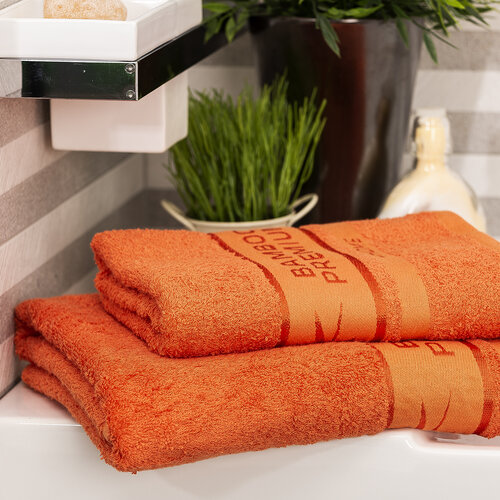 4Home Bamboo Premium рушник для рук оранжевий, 50 x 100 см, комплект 2 шт.