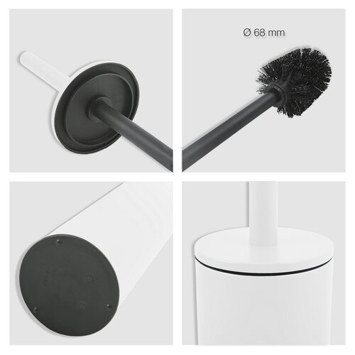 Spirella WC krtačka Akira, mat bela