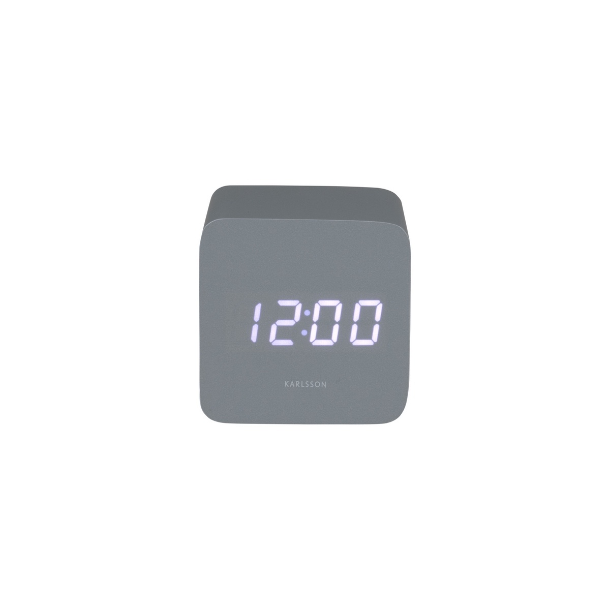 Karlsson 5982GY designerski zegar LED z alarmem szary, 7 cm