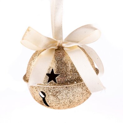 Decorațiune suspendată Clopoțel șampanie, 6 x 6 cm