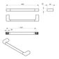 GEDY PI214502 Suport pentru prosoape Pirenei 45 x6,6 cm , alb mat