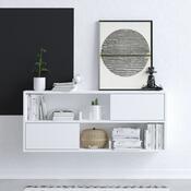 Regal mit Schrank Flora White