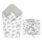 Bellatex Babywickeltuch Wolken Grau, 75 x 75 cm
