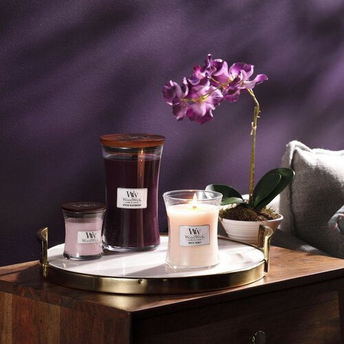 WoodWick Illatos gyertya nagy vázában Spiced Blackberry, 609 g