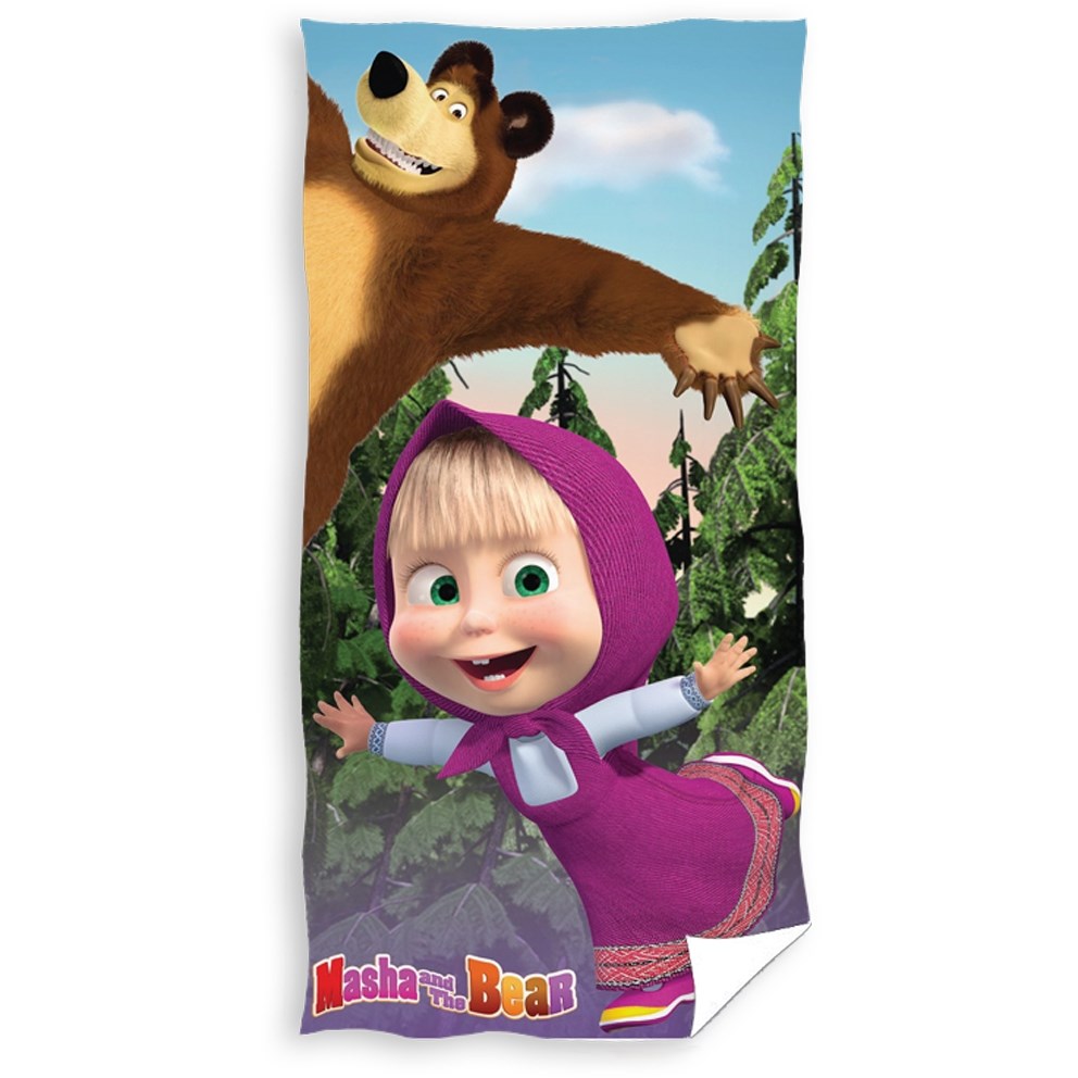 CARBOTEX Osuška Máša a Medveď bavlna-froté 70/140 cm