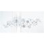 Sander Obrus Crystal medley biela, 85 x 85 cm