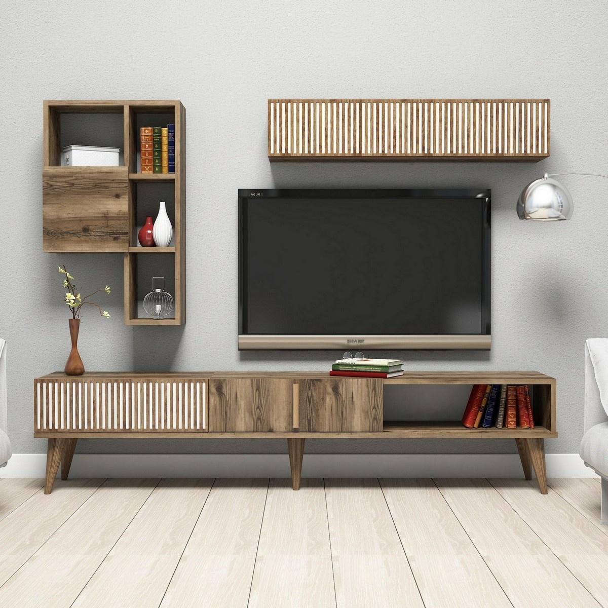 Televízna stena Milan Walnut