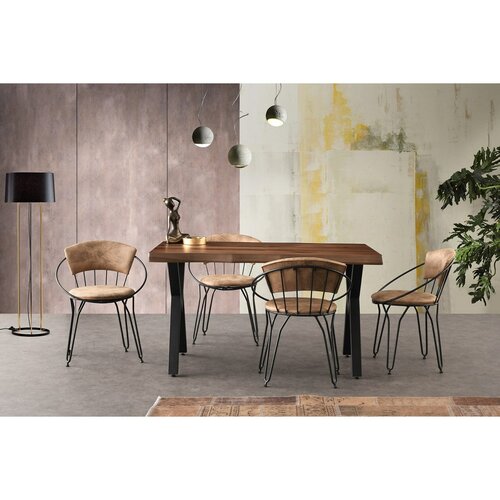 Set de scaune de sufragerie Istanbul Beige andBlack, 2 buc.