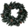 Snowy karácsonyi dekoratív koszorú zöld, átmérő 60 cm