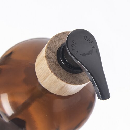 Orion Скляний дозатор для мила, коричневий, 0,5 л