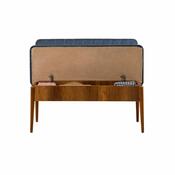 Lavice Vina Dark Blue and Walnut