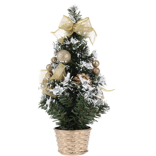 Vianočný dekorovaný stromček, zlatá