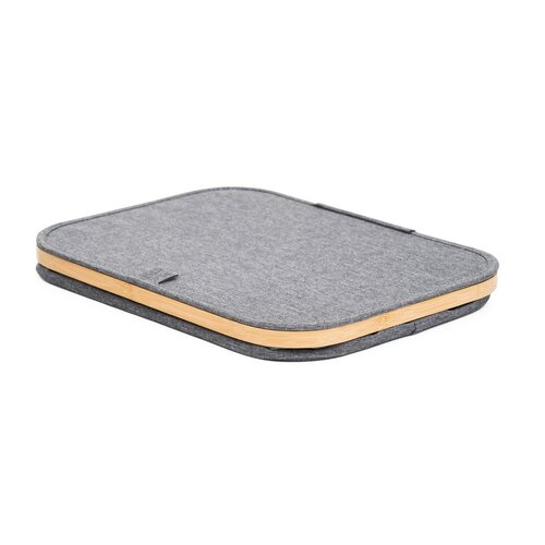 Cutie de depozitare G21 40 x 30 x 15 cm, dinbambus cu capac, gri