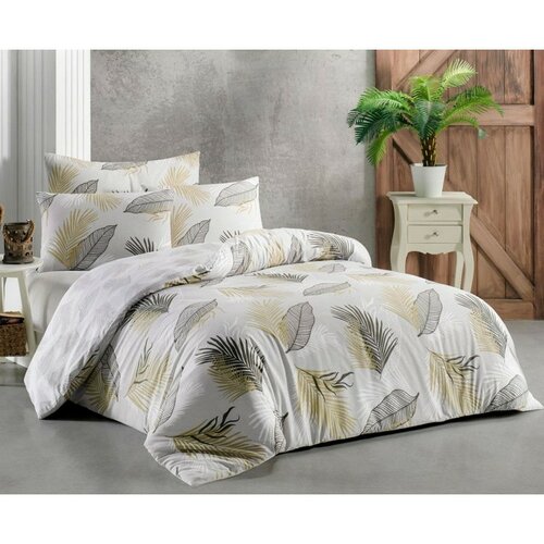 Lenjerie de pat din bumbac Kvalitex Delux Sanel, gri, 140 x 220 cm, 70 x 90 cm