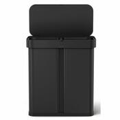 Simplehuman Obdélníkový bezdotykový koš s hlasovým a pohybovým ovládáním 34 + 24 l, černá