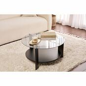 Couchtisch Clara Wood Black mit dunklem Glas