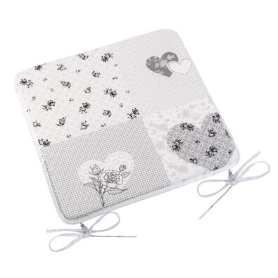 Siedzisko Adela gładkie Serce patchwork, 40 x 40 cm