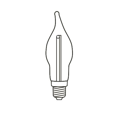 Świecznik adwentowy z żarówką LED Filament, czerwony