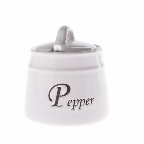 Fotografie Keramická dóza na pepř Pepper se lžičkou, 430 ml