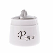 Ceramiczny pojemnik na pieprz Pepper z łyżeczką, 430 ml