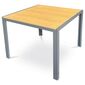 Autronic Masă de grădină, metal, polywood, maro,AZ T-S1209 OAK