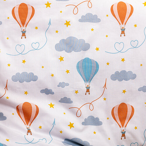 4Home Baby-Baumwollbettwäsche Wolken, 100 x 135 cm, 40 x 60 cm