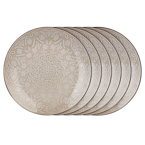 Banquet formájú lapos tányér készlet 27 cm, 6 db