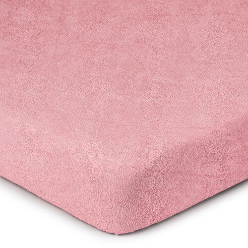 4Home Frottee-Spannbettlaken Rosa, 90 x 200 cm