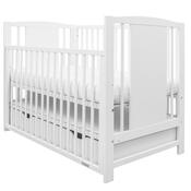 New Baby Detská postieľka Polly so sťahovacou bočnicou a zásuvkou, biela