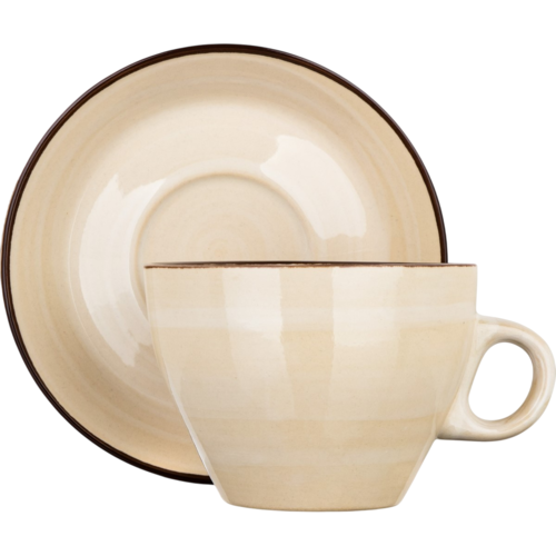 Banquet Set mit 6 Tassen und Untertassen Palas 290 ml, cremefarben