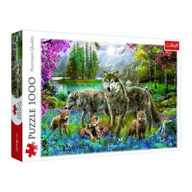 Trefl Puzzle Vlčí rodina, 1000 dílků