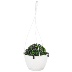 Ratolla Hänge-Blumentopf | 3,4 Liter | Rattan-Optik In Mocca | Mit Untersetzer | Für Innen & Außen
