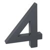 Aluminijasta hišna številka 4, 3D teksturiranapovršina