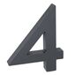 Aluminijasta hišna številka 4, 3D teksturiranapovršina
